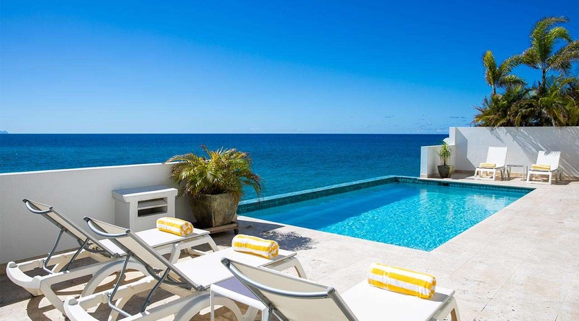 Villa Pool at PIE FAR, Beachfront/Cupecoy, St. Martin