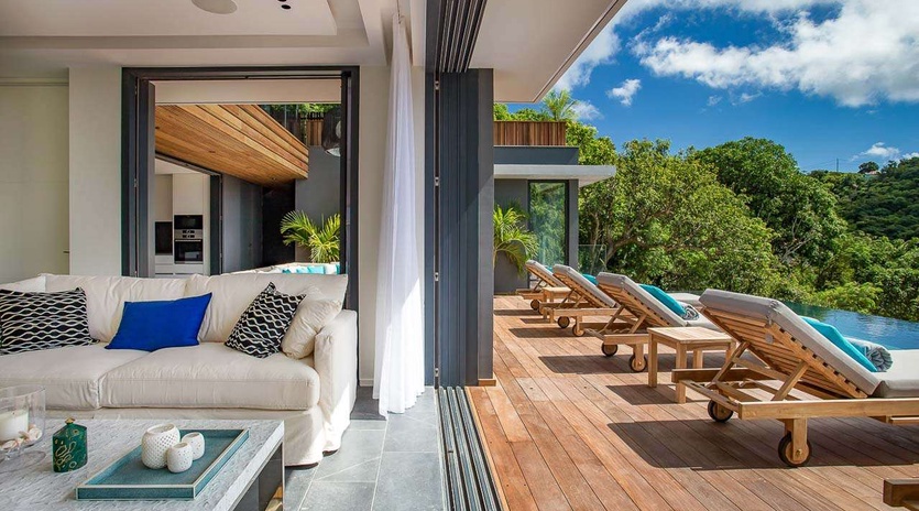 Living Room at WV SAH, Corossol, St. Barthelemy