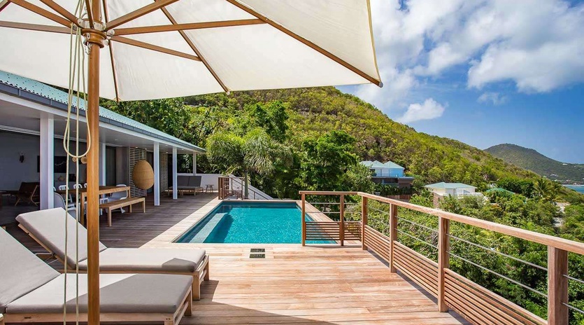 Deck at WV SUM, Pointe Milou, St. Barthelemy