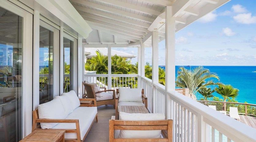 Terrace at WV ART, Flamands, St. Barthelemy