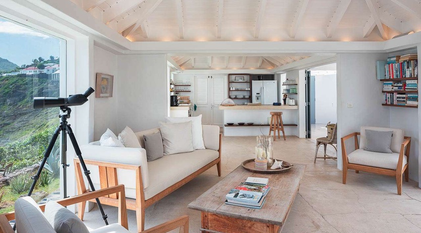 Living Room at WV MBA, Pointe Milou, St. Barthelemy