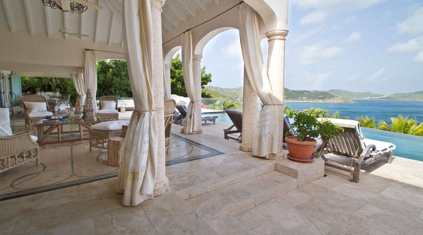 Living Room at WV BTR, Pointe Milou, St. Barthelemy