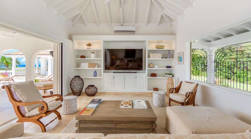 Living Room at SXM MER, Hillside/Baie Longue, St. Martin