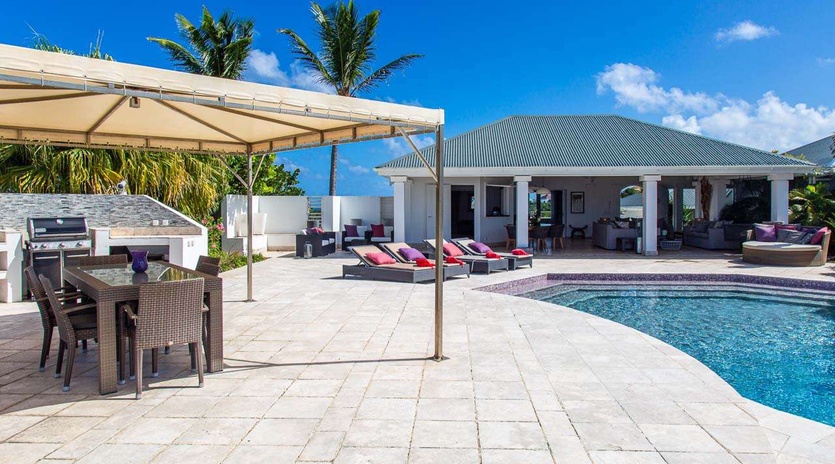 Patio at WV ZEN, Pointe Milou, St. Barthelemy