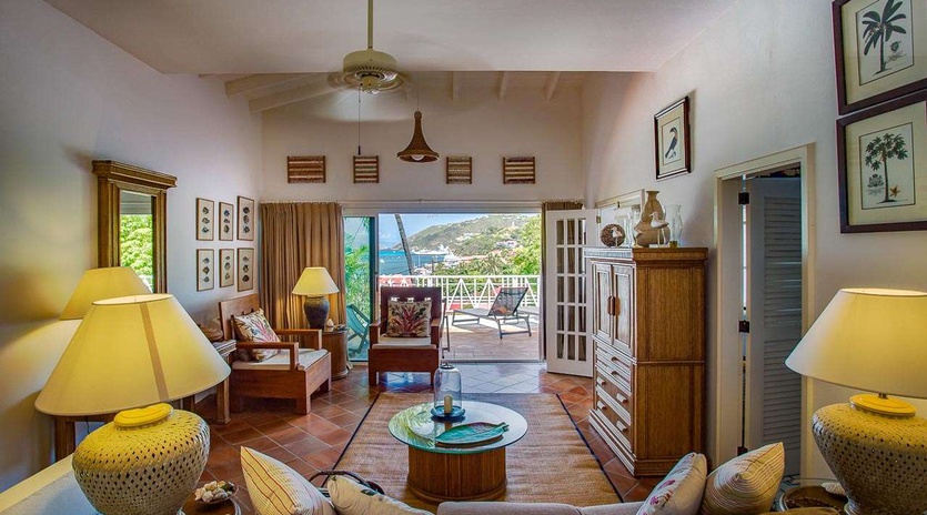 Living Room at WV LKJ, Gustavia, St. Barthelemy