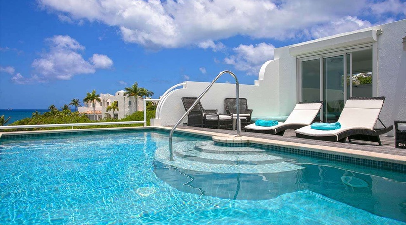 Villa Pool at PIE BDV, Beachfront/Cupecoy, St. Martin