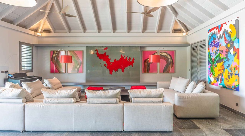 Living Room at WV AVV, Vitet, St. Barthelemy