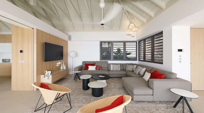 Living Room at WV DZR, Colombier, St. Barthelemy