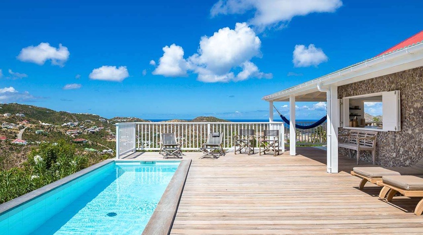 Deck at WV BBA, St. Jean, St. Barthelemy