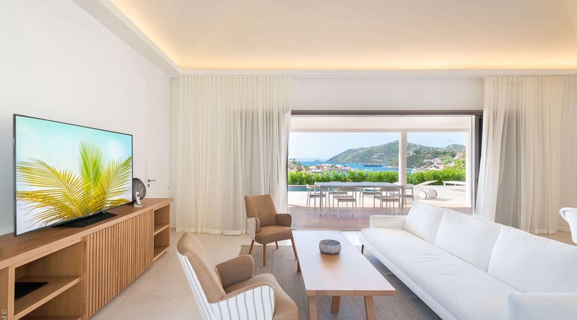 Living Room at WV SBV, Gustavia, St. Barthelemy