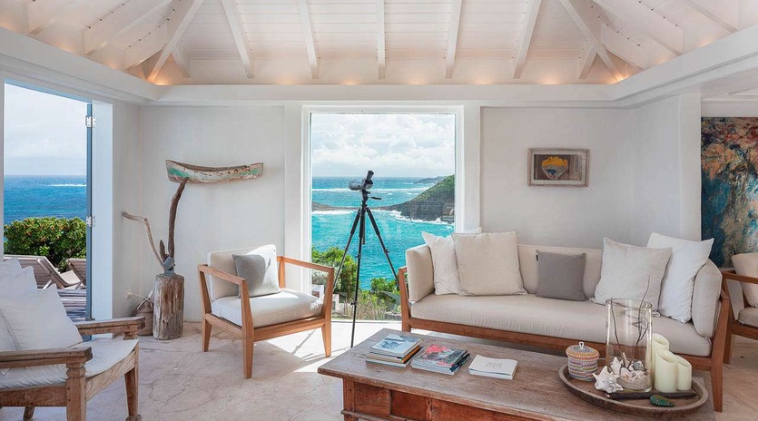 Living Room at WV MBA, Pointe Milou, St. Barthelemy