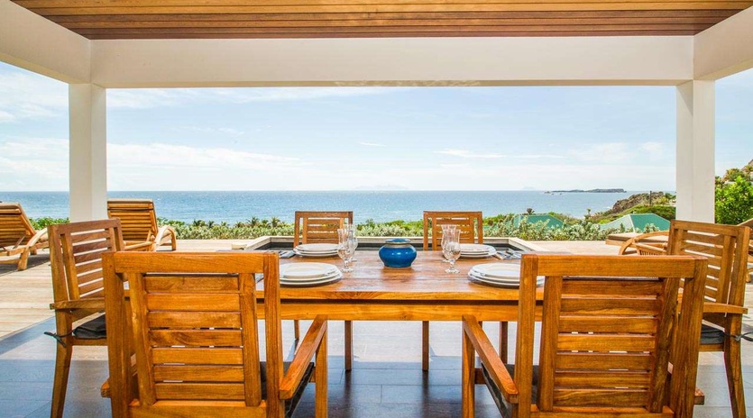 Terrace at WV ATO, Toiny, St. Barthelemy