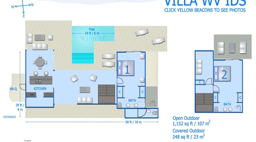 Floorplan of WV IDS, Pointe Milou, St. Barthelemy