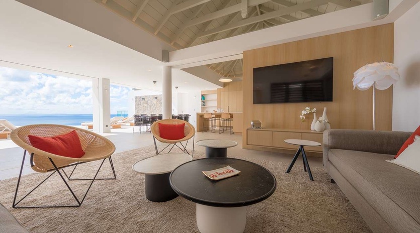 Living Room at WV DZR, Colombier, St. Barthelemy