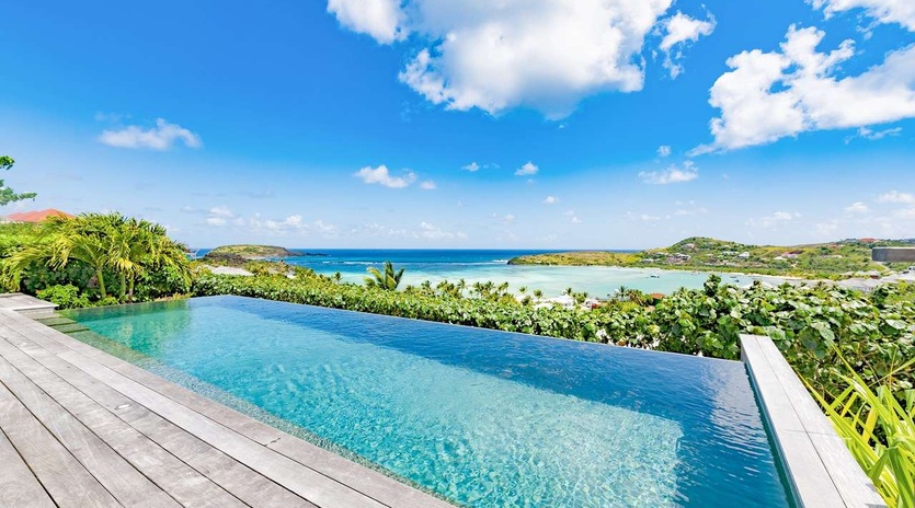 Villa Pool at WV SBM, Grand Cul de Sac, St. Barthelemy