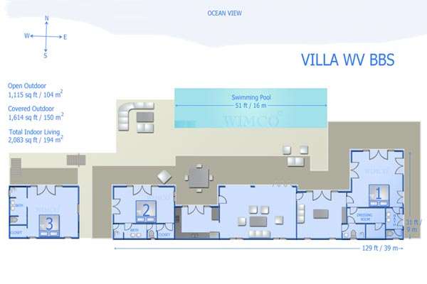 Floorplan of WV BBS, St. Jean, St. Barthelemy