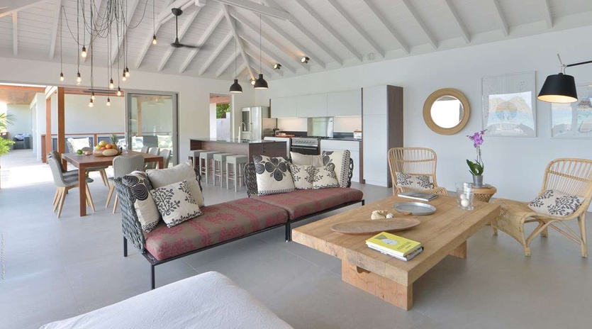 Living Room at WV ABR, Anse des Cayes, St. Barthelemy