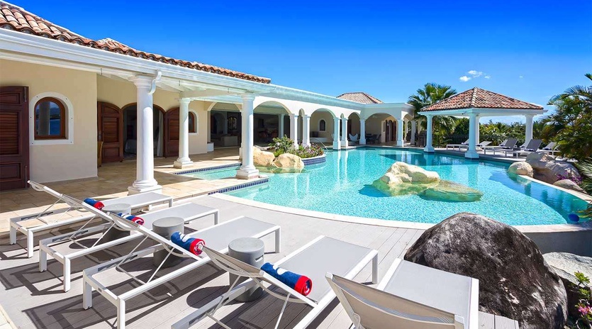 Patio at PIE LAS, Simpson Bay Lagoon, St. Martin