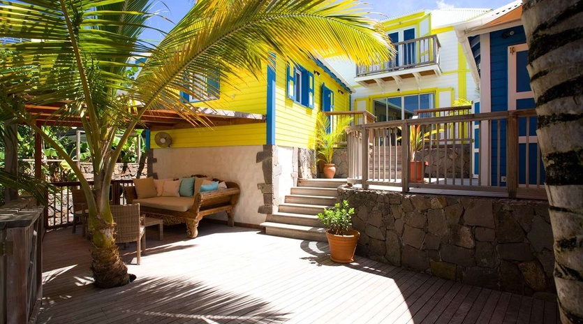 Deck at WV BEA, Marigot Beach, St. Barthelemy