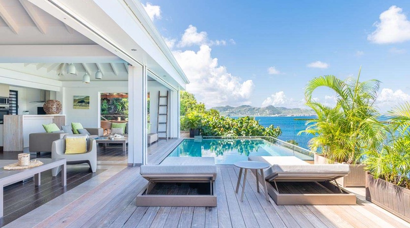 Villa Pool at WV UPS, Pointe Milou, St. Barthelemy