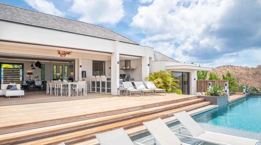 Deck at WV BST, Lurin, St. Barthelemy