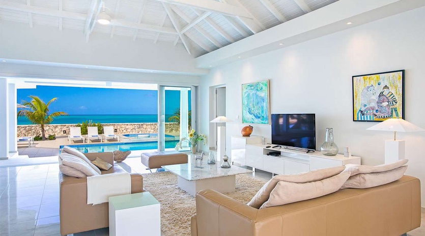 Living Room at PIE EDS, Beach Side/Plum Beach, St. Martin
