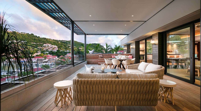 Terrace at WV GUL, Gustavia, St. Barthelemy