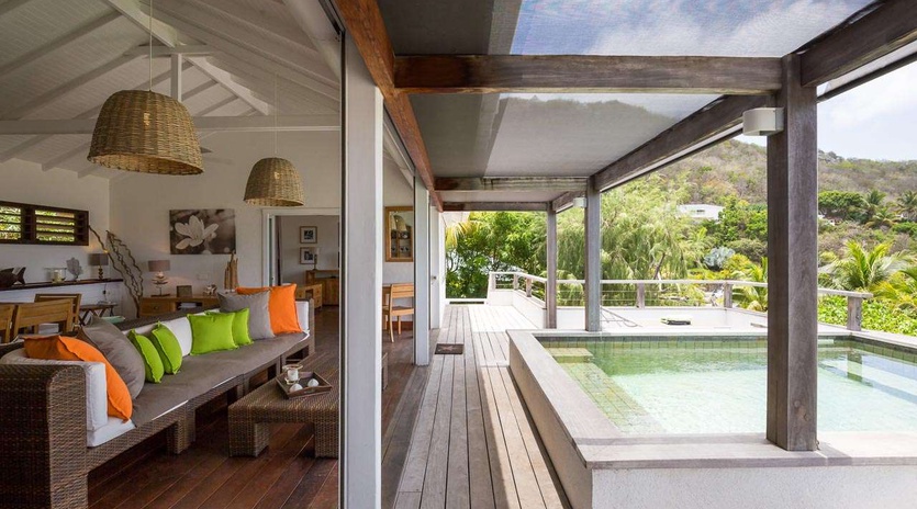 Terrace at WV BOU, Pointe Milou, St. Barthelemy