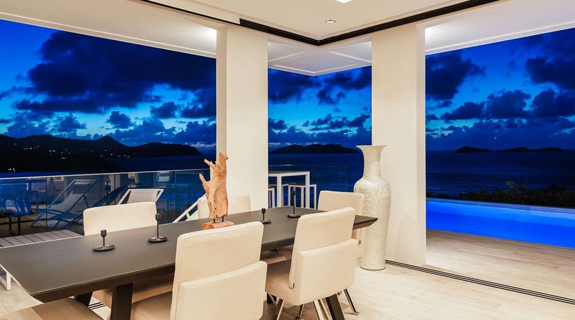 Dining Room at WV TAR, Camaruche, St. Barthelemy