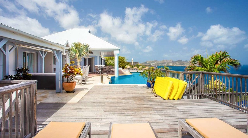 Deck at WV FRE, Pointe Milou, St. Barthelemy