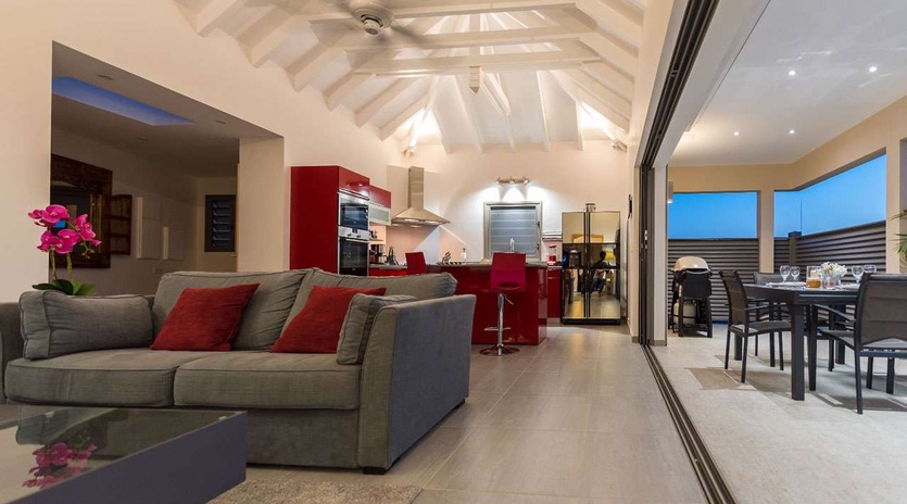 Living Room at WV SUA, St. Jean, St. Barthelemy