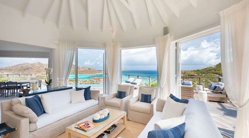 Living Room at WV RIG, St. Jean, St. Barthelemy