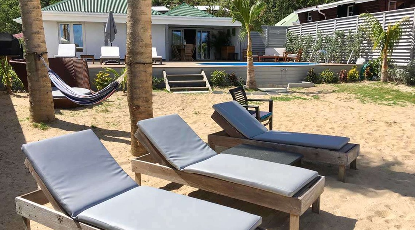 Beach at WV VMG, Flamands Beach, St. Barthelemy