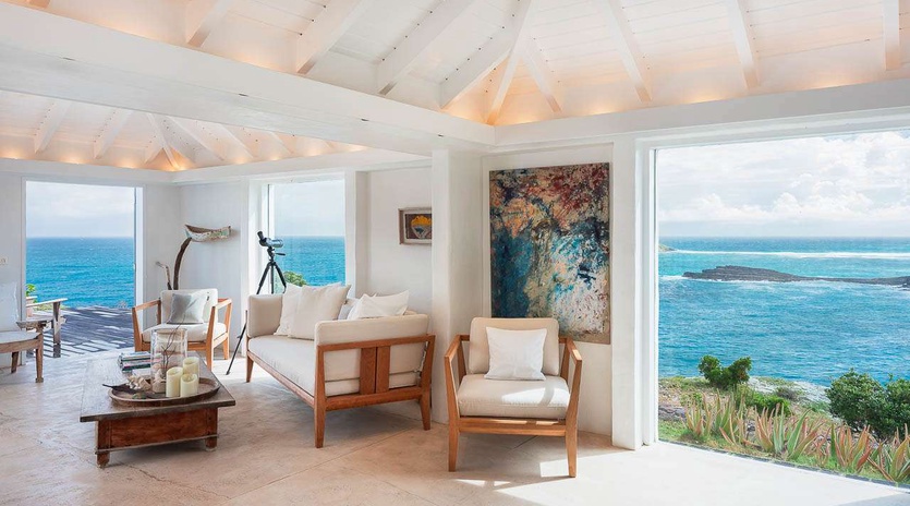 Living Room at WV MBA, Pointe Milou, St. Barthelemy