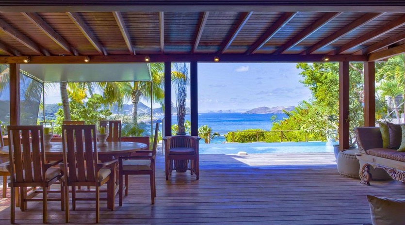 Veranda at WV EKA, Camaruche, St. Barthelemy