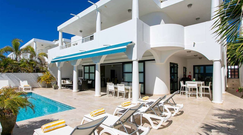 Villa Pool at PIE FAR, Beachfront/Cupecoy, St. Martin