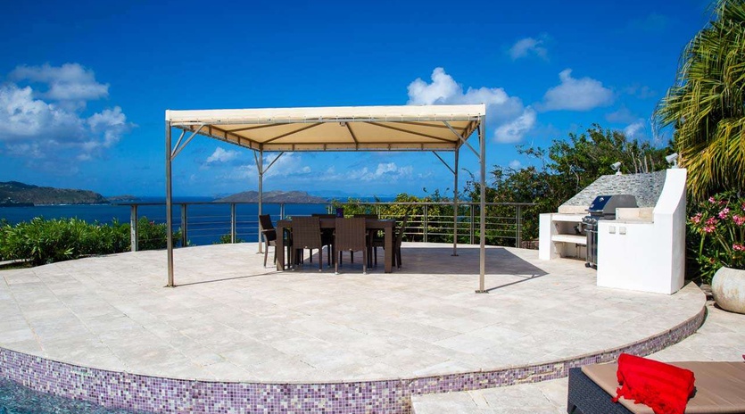 Patio at WV ZEN, Pointe Milou, St. Barthelemy