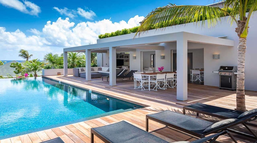 Villa Pool at WV GRO, Marigot, St. Barthelemy