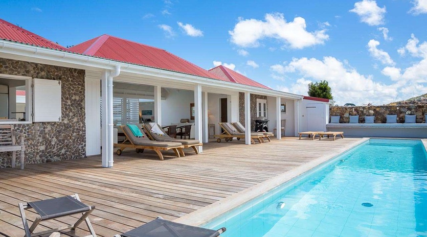 Deck at WV BBA, St. Jean, St. Barthelemy