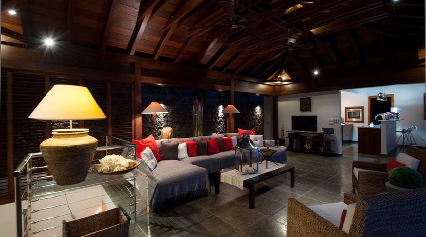 Living Room at WV IDS, Pointe Milou, St. Barthelemy