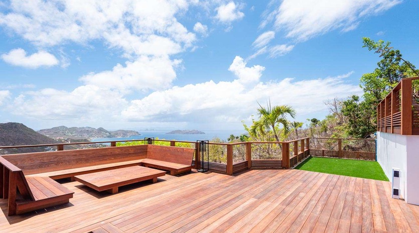 Deck at WV JAB, Petite Saline, St. Barthelemy