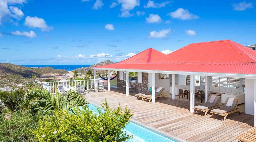 Deck at WV BBA, St. Jean, St. Barthelemy