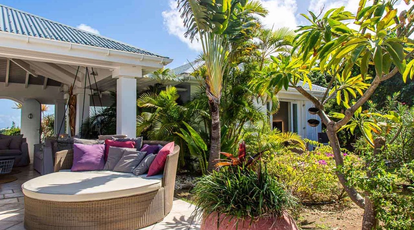 Patio at WV ZEN, Pointe Milou, St. Barthelemy