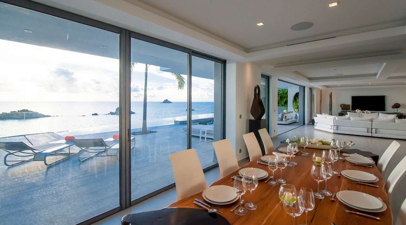 Dining Room at WV AXL, Gustavia, St. Barthelemy