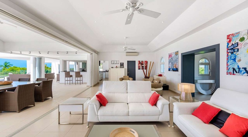 Living Room at SXM JUP, Hillside/Terres Basses, St. Martin