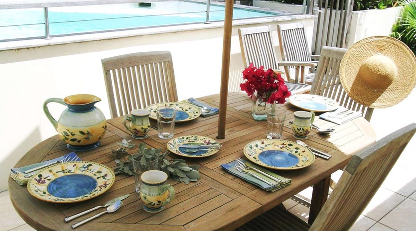 Patio at WV CEC, Marigot, St. Barthelemy