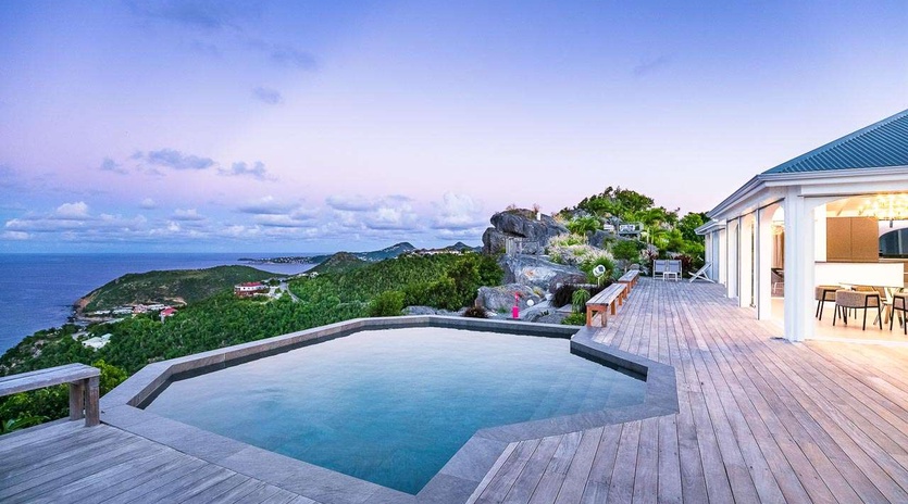 Deck at WV BYZ, Colombier, St. Barthelemy