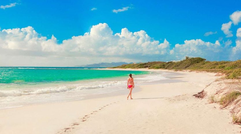 Beach at AXA BOP, Sandy Hill, Anguilla