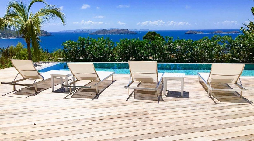 Deck at WV MRI, Camaruche, St. Barthelemy