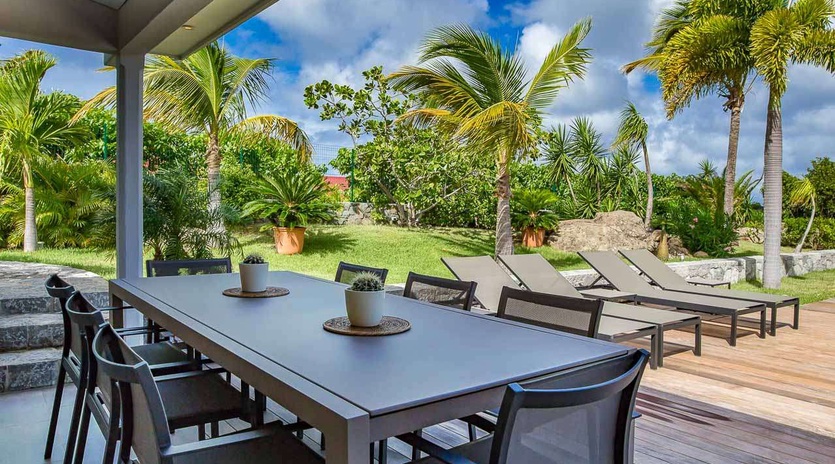 Terrace at WV PAJ, Lurin, St. Barthelemy